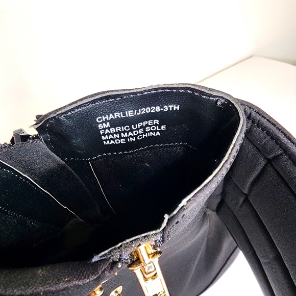 Thalia Sodi Charlie Black Platform Ankle Boots Size 5 - Picture 5 of 8